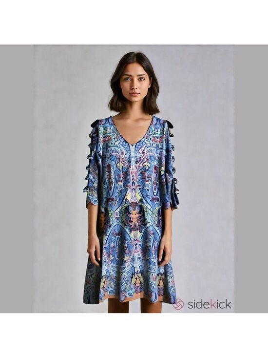 Ivy Lane Dresses & Skirts - 2 for $10 special☀️ Women's Ivy Lane Dress, PM, Blue Multicolored Paisley